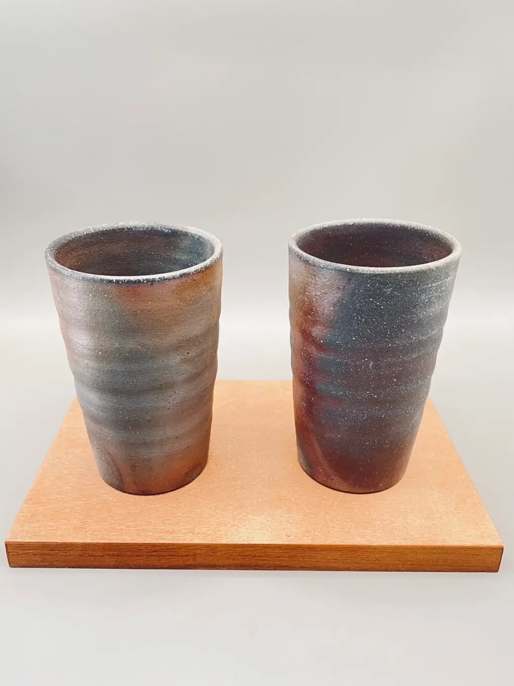 Bizen-yaki Cup Set: Natural Tones of the Kiln - view 2